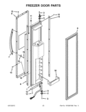 FREEZER DOOR PARTS Diagram and Parts List for KSSC42QTS17  KitchenAid Refrigerator