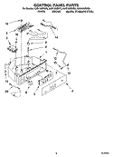CONTROL PANEL PARTS Diagram and Parts List for KUIS15NRHW6  KitchenAid Ice Maker