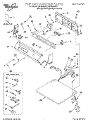 TOP AND CONSOLE Diagram and Parts List for GEC9858EQ1  Whirlpool Dryer