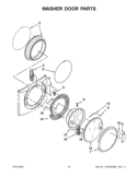 WASHER DOOR PARTS Diagram and Parts List for CGT8000AQ1  Whirlpool Washer Dryer Combo