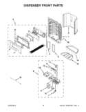 DISPENSER FRONT PARTS Diagram and Parts List for GI6FARXXY08  Whirlpool Refrigerator