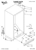 CABINET PARTS Diagram and Parts List for EV200FXMQ05  Whirlpool Freezer