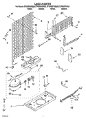 UNIT PARTS Diagram and Parts List for ET4WSKYKQ06  Whirlpool Refrigerator
