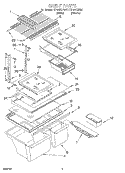 SHELF, LIT/OPTIONAL Diagram and Parts List for ET19RKXFW01  Whirlpool Refrigerator