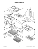 SHELF PARTS Diagram and Parts List for GX2SHBXVB06  Whirlpool Refrigerator