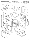 OVEN Diagram and Parts List for KEBS277DBL7  KitchenAid Wall Oven
