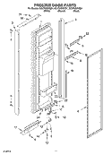 FREEZER DOOR PARTS Diagram and Parts List for GC5THGXKB01  Whirlpool Refrigerator