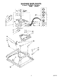 MACHINE BASE Diagram and Parts List for LTG6234AW1  Whirlpool Washer Dryer Combo