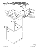 TOP AND CABINET, LIT/OPTIONAL Diagram and Parts List for LSR5132AW0  Whirlpool Washer