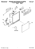 FRAME AND CONSOLE PARTS Diagram and Parts List for TUD6900PQ0  Estate Dishwasher
