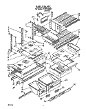 SHELF, LIT/OPTIONAL Diagram and Parts List for ET25DKXXN01  Whirlpool Refrigerator