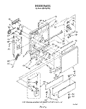 DOOR Diagram and Parts List for DP8700XTN5  Whirlpool Dishwasher