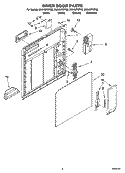 INNER DOOR PARTS Diagram and Parts List for DU945PWPQ2  Whirlpool Dishwasher