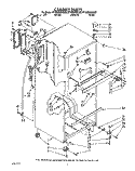 CABINET Diagram and Parts List for RT18BKXXW00  Roper Refrigerator