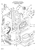 CABINET Diagram and Parts List for GGX9868JQ0  Whirlpool Dryer