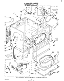 CABINET Diagram and Parts List for LG7806XPW0  Whirlpool Dryer