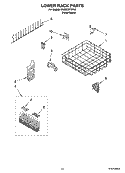 LOWER RACK PARTS, OPTIONAL PARTS (NOT INCLUDED) Diagram and Parts List for KUDS03FTPA0  KitchenAid Dishwasher