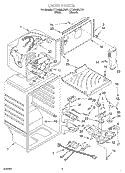 LINER Diagram and Parts List for ET18NMXJW01  Whirlpool Refrigerator