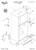 CABINET Diagram and Parts List for ET18SCRFW02  Whirlpool Refrigerator