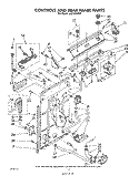 CONTROLS AND REAR PANEL Diagram and Parts List for LA6100XSW1  Whirlpool Washer