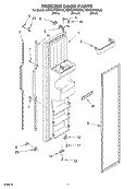 FREEZER DOOR Diagram and Parts List for KSRG27FKWH02  KitchenAid Refrigerator
