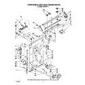 CONTROLS AND REAR PANEL Diagram and Parts List for LA5530XTF1  Whirlpool Washer