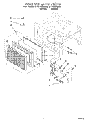 DOOR AND LATCH Diagram and Parts List for MT6120XBB0  Whirlpool Microwave