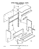 UPPER OVEN EXTERNAL Diagram and Parts List for SE950PERW0  Whirlpool Range