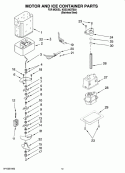 MOTOR AND ICE CONTAINER PARTS Diagram and Parts List for KSSC48QTS03  KitchenAid Refrigerator
