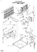 UNIT Diagram and Parts List for ET18JKXDW01  Whirlpool Refrigerator