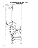 BRAKE AND DRIVE TUBE Diagram and Parts List for LC4900XTW1  Whirlpool Washer