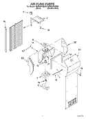 AIR FLOW Diagram and Parts List for KSRB22FKSS00  KitchenAid Refrigerator