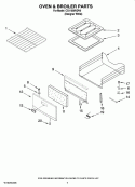 OVEN & BROILER PARTS Diagram and Parts List for CG11000VDV0  Crosley Range
