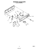 CONTROL PANEL Diagram and Parts List for RF303BXPW0  Whirlpool Range