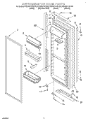 REFRIGERATOR DOOR Diagram and Parts List for KSRB27FHBL04  KitchenAid Refrigerator