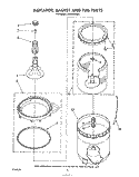 AGITATOR, BASKET AND TUB Diagram and Parts List for LA5430XSW0  Whirlpool Washer
