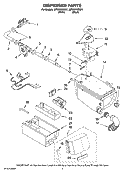 DISPENSER PARTS Diagram and Parts List for MFW9700SB1  Whirlpool Washer