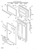 DOOR Diagram and Parts List for ET21CKXHW00  Whirlpool Refrigerator