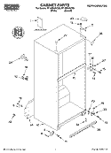 CABINET, LITERATURE Diagram and Parts List for RT18DKXKQ00  Roper Refrigerator