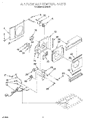 AIRFLOW & CONTROL Diagram and Parts List for ACQ052XF0  Whirlpool Air Conditioner