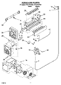 ICEMAKER PARTS Diagram and Parts List for ET2AHTXMT02  Whirlpool Refrigerator