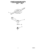 Part Location Diagram of WP8268316 Whirlpool Dishwasher Lower Spray Arm Support