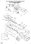 MOTOR AND ICE CONTAINER Diagram and Parts List for KSRS27QAAL11  KitchenAid Refrigerator