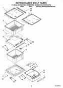 REFRIGERATOR SHELF PARTS Diagram and Parts List for GC5NHAXVB01  Whirlpool Refrigerator