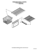 FREEZER SHELF PARTS Diagram and Parts List for KSSC42QVS03  KitchenAid Refrigerator