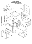 OVEN Diagram and Parts List for RS696PXGB8  Whirlpool Range
