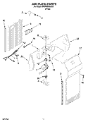 AIR FLOW PARTS Diagram and Parts List for BRS70DBANA00  Whirlpool Refrigerator
