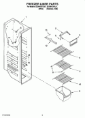 FREEZER LINER PARTS Diagram and Parts List for ED2NHGXVL01  Whirlpool Refrigerator