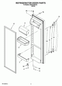 REFRIGERATOR DOOR PARTS Diagram and Parts List for ED5FVAXWL00  Whirlpool Refrigerator