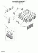 LOWER RACK PARTS Diagram and Parts List for KUDE70FVSS1  KitchenAid Dishwasher